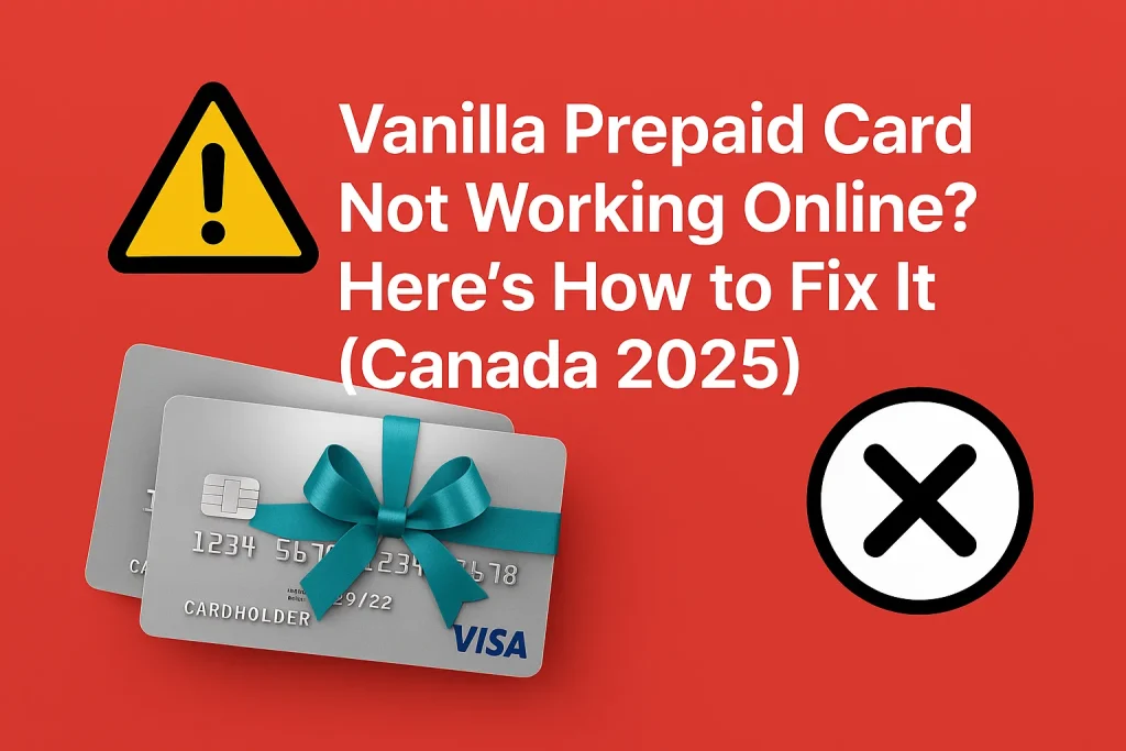 Prepaid Card Not Working? Here’s How to Fix It (Canada 2025) 1 Vanilla Prepaid Card Not Working Online – Guide to Fix Balance and Billing Issues in Canada 2025