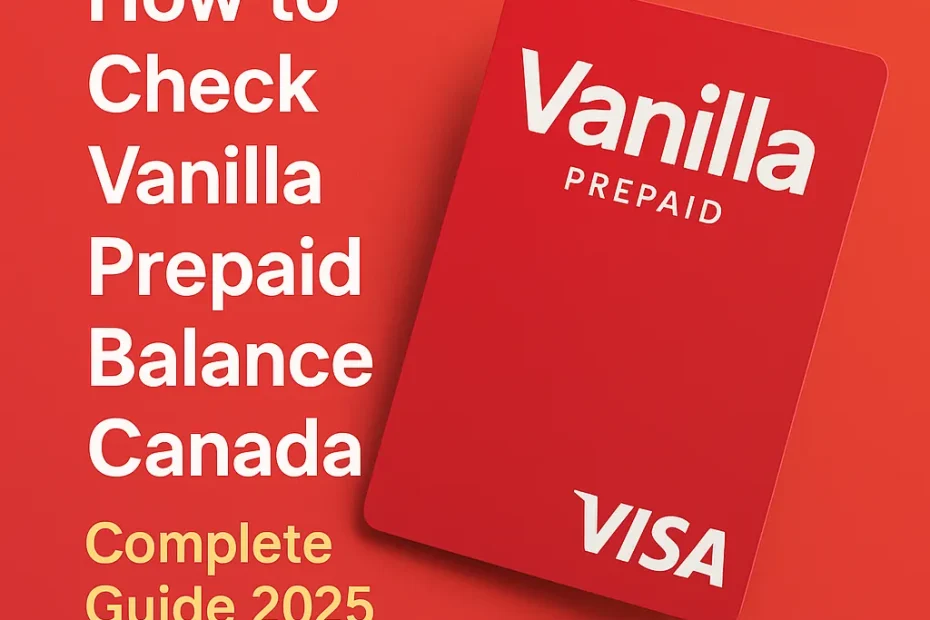 How to check Vanilla Prepaid balance Canada online – step by step guide with red card and smartphone