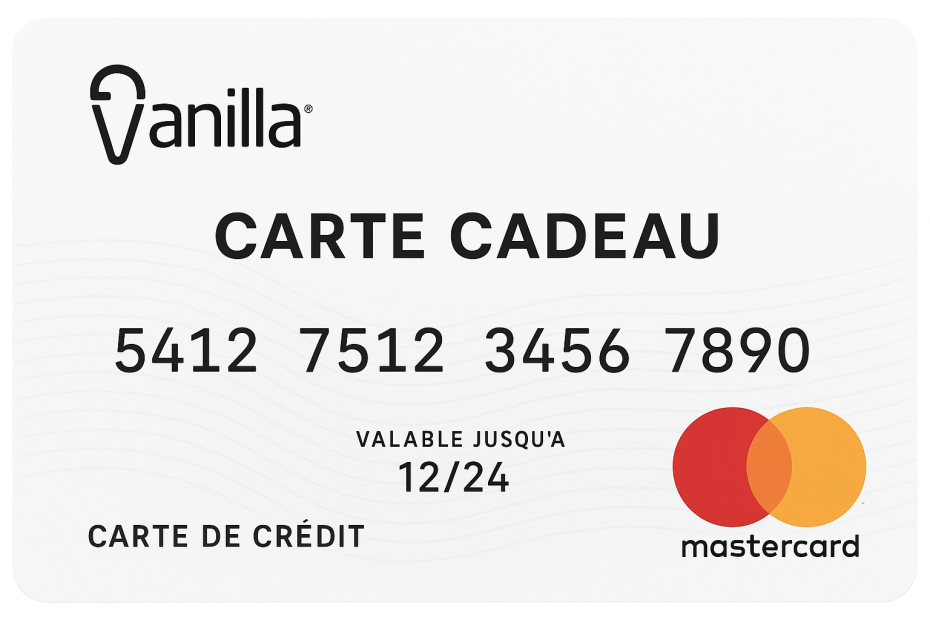 solde carte cadeau vanilla
