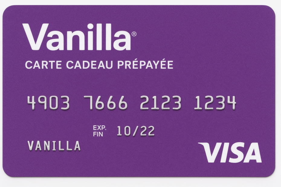 Vanilla Prepaid Solde Visa Easily Online
