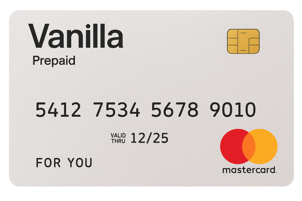 Current image: Prepaid Vanilla Mastercard